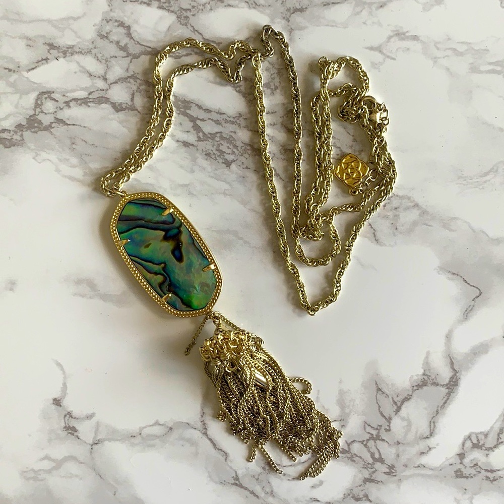 Kendra Scott Rayne Necklace Gold/Abalone Shell